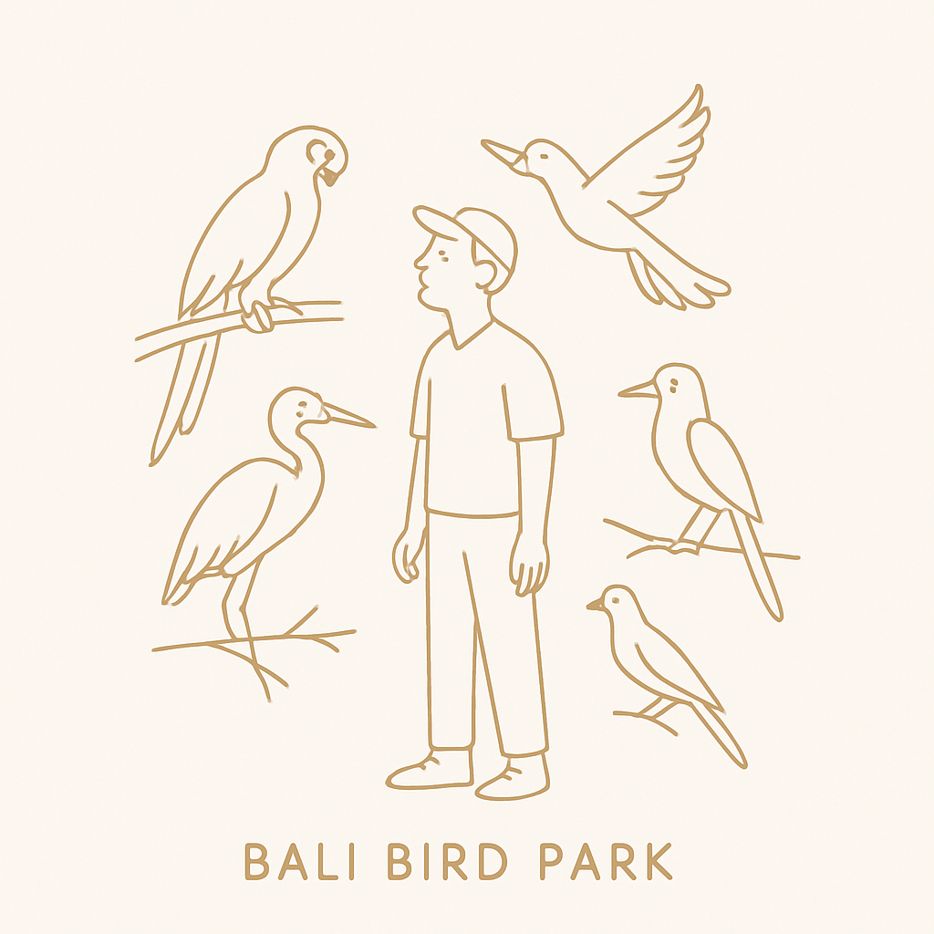 Visite du parc aux oiseaux de Bali