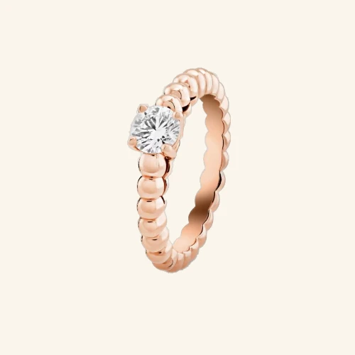 Bague Solitaire Van Cleef & Arpels Perlée