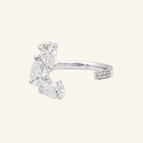 Bague Solitaire Repossi Serti Sur Vide