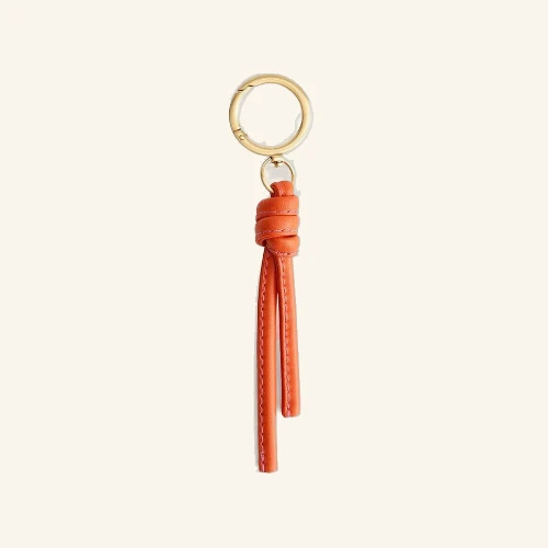 Bottega Veneta Intrecciato Knot Leather Tassel Charm