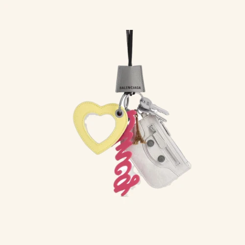 Balenciaga Le Cagole Heart Mirror Bag Charm