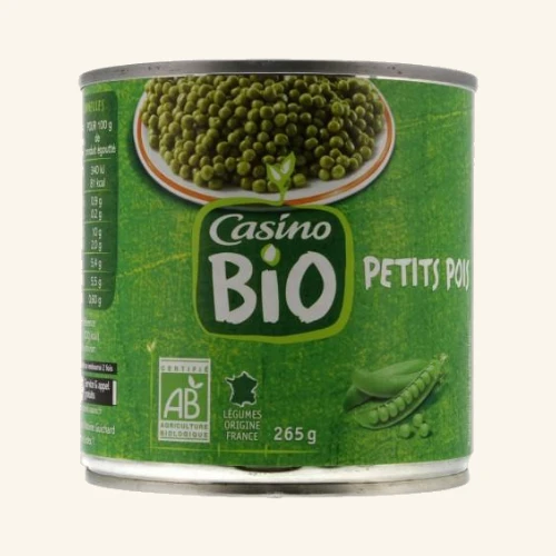 Casino Bio Petits Pois Sans Sel Ajouté