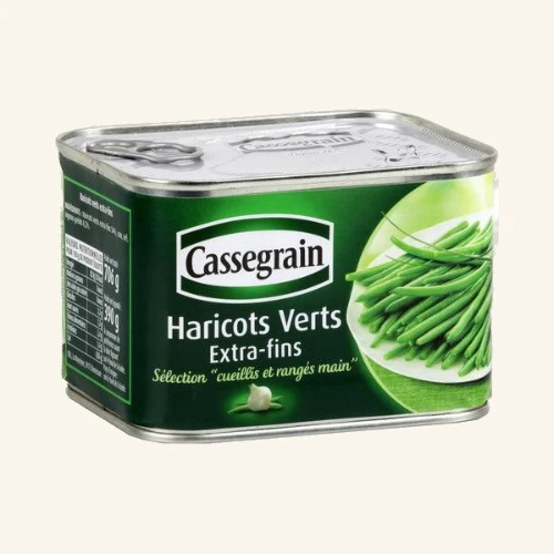 Cassegrain Haricots Verts Extra-Fins Cuisinés