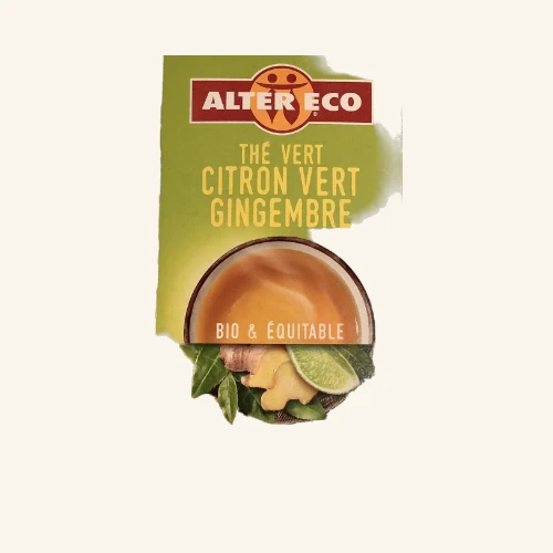 Alter Eco Thé Vert Gingembre Citron Bio