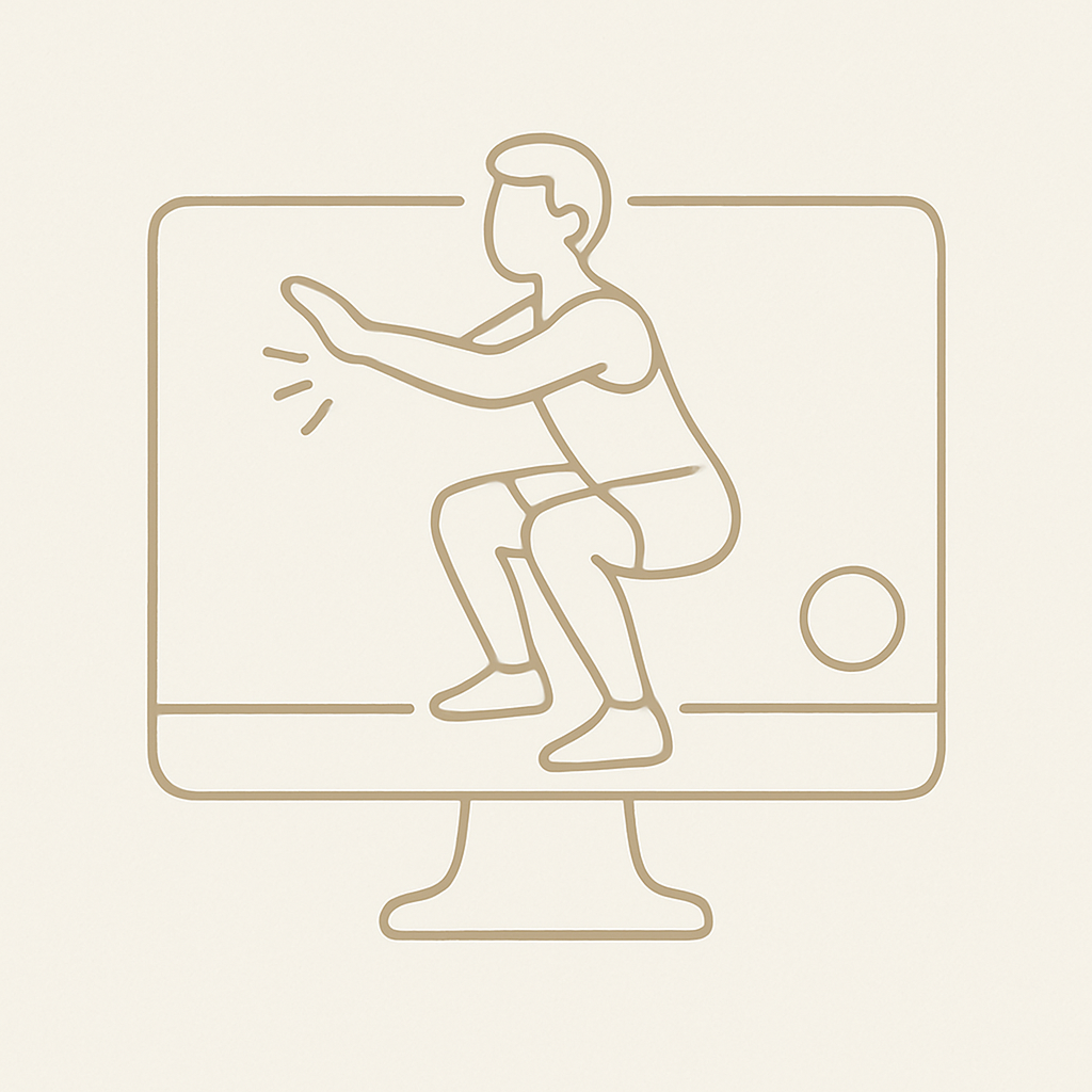 Coaching sportif en ligne interactif (Basic-Fit, Decathlon Coach, LesMills+, etc.)